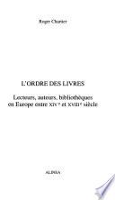 L'ordre des livres