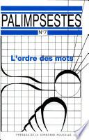 L'ordre des mots