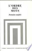 L'ordre des mots