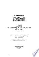 L'Orgue français classique