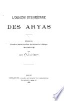 L'origine européenne des Aryas