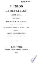 L'union de Bruxelles, année 1577