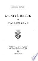 L'unité belge et l'Allemagne