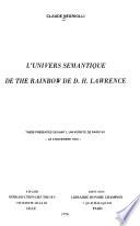 L'univers sémantique de The rainbow de D. H. Lawrence