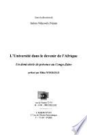 L'Université dans le devenir de l'Afrique