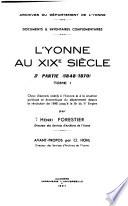 L'Yonne au XIX siècle