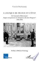 La Banque de France et l'État