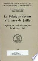 La Belgique devant la France de juillet