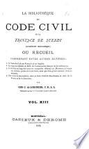 La bibliothèque du Code civil de la province de Québec
