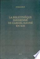 La bibliothèque parisienne de Gabriel Naudé en 1630
