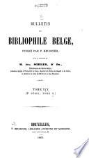 La bulletin du bibliophile Belge