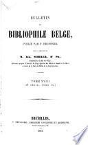 La bulletin du bibliophile Belge