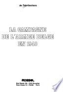 La campagne de l'armée belge en 1940