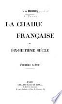 La chaire française au dix-huitième siècle