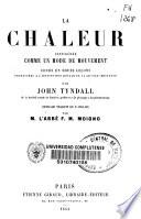 La chaleur, mode de mouvement