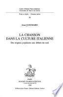 La chanson dans la culture italienne