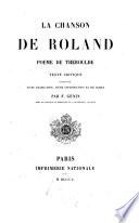 La Chanson de Roland poëme de Theroulde