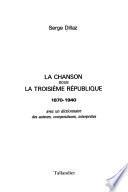 La chanson sous la Troisième République