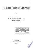 La chimie dans l'espace