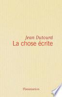 La chose écrite