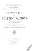 La chronique de Gislebert de Mons