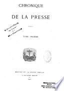 La chronique de la presse