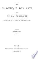 La Chronique des arts et de la curiosité