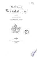 La Chronique scandaleuse ou mémoires pour servir à l'histoire de la génération présente