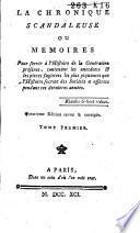 La chronique scandaleuse, ou, Mémoires pour servir à l'histoire de la génération présente