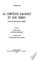 La comtesse d'Agoult et son temps