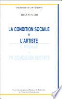 La Condition sociale de l'artiste