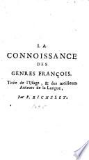 La connoissance des genres François