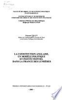La constitution anglaise