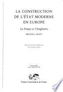 La construction de l'Etat moderne en Europe