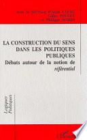 La construction du sens dans les politiques publiques