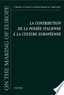 La contribution de la pensée italienne à la culture européenne