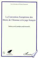 LA CONVENTION EUROPEENNE DES DROITS DE L'HOMME ET LE JUGE FRANÇAIS
