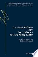 La Correspondance entre Henri Poincaré et Gösta Mittag-Leffler