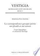 La correspondance grecque privée sur plomb et sur tesson