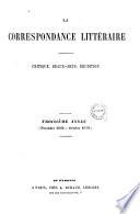 La Correspondance littéraire