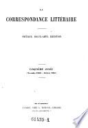 La Correspondance litteraire (red. par Ludovic Lalanne)