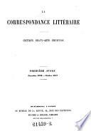 La Correspondance litteraire (red. par Ludovic Lalanne)