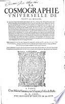 La Cosmographie universelle de tout le monde