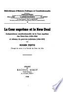 La Cour suprême et le new deal