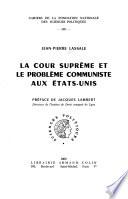 La Cour suprême et le problème communiste aux États-Unis