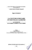 La coutume judiciaire en Nouvelle-Calédonie