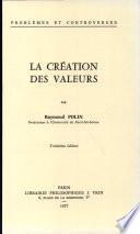 La création des valeurs