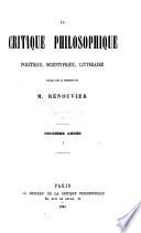 La Critique philosophique