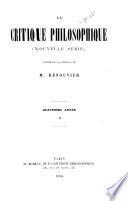 La Critique philosophique