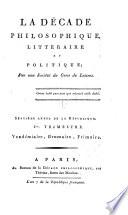 La Décade philosophique, littéraire et politique